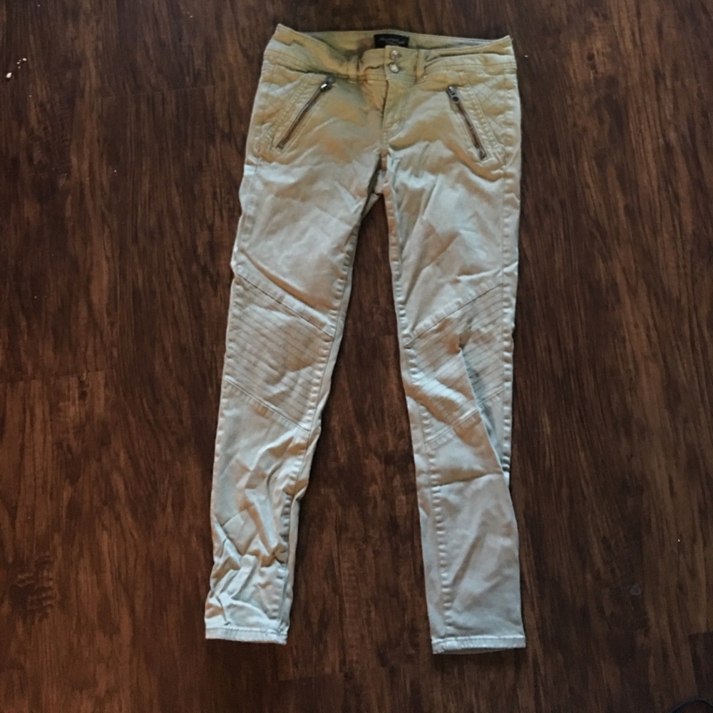 Olive green stretch pants from American eagle