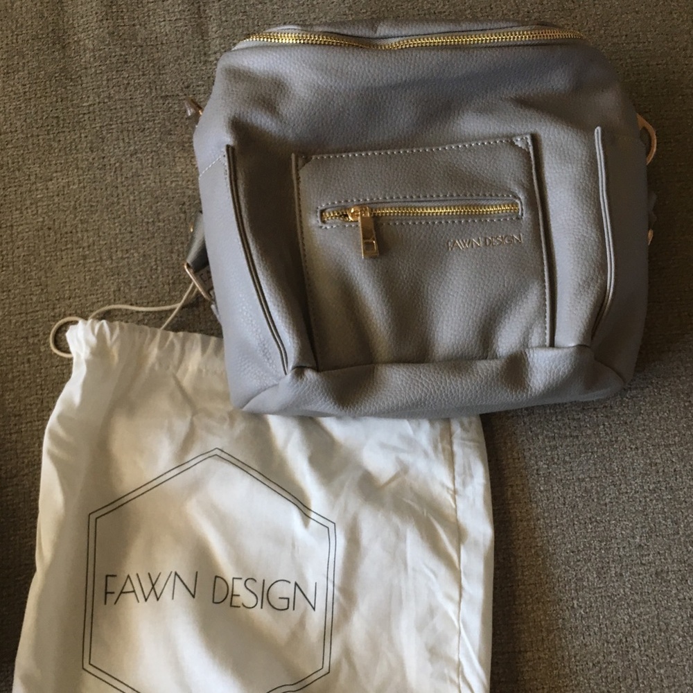 Mini gray Fawn Design bag NWT
