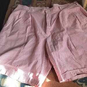 Pink and white seer sucker dress shorts