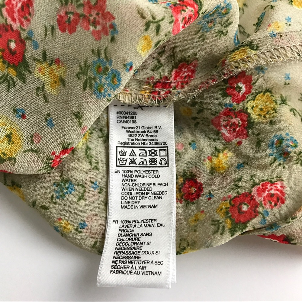 Forever 21 Floral Ruffled Spaghetti Strap Top - Picture 6 of 6