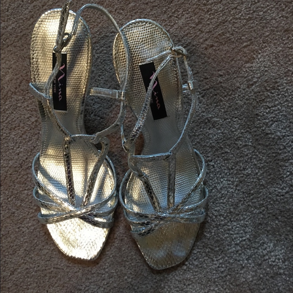Nice silver heels by Mina