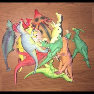 Lot of 10 Rubber Dinosaur Toys /10 pcs