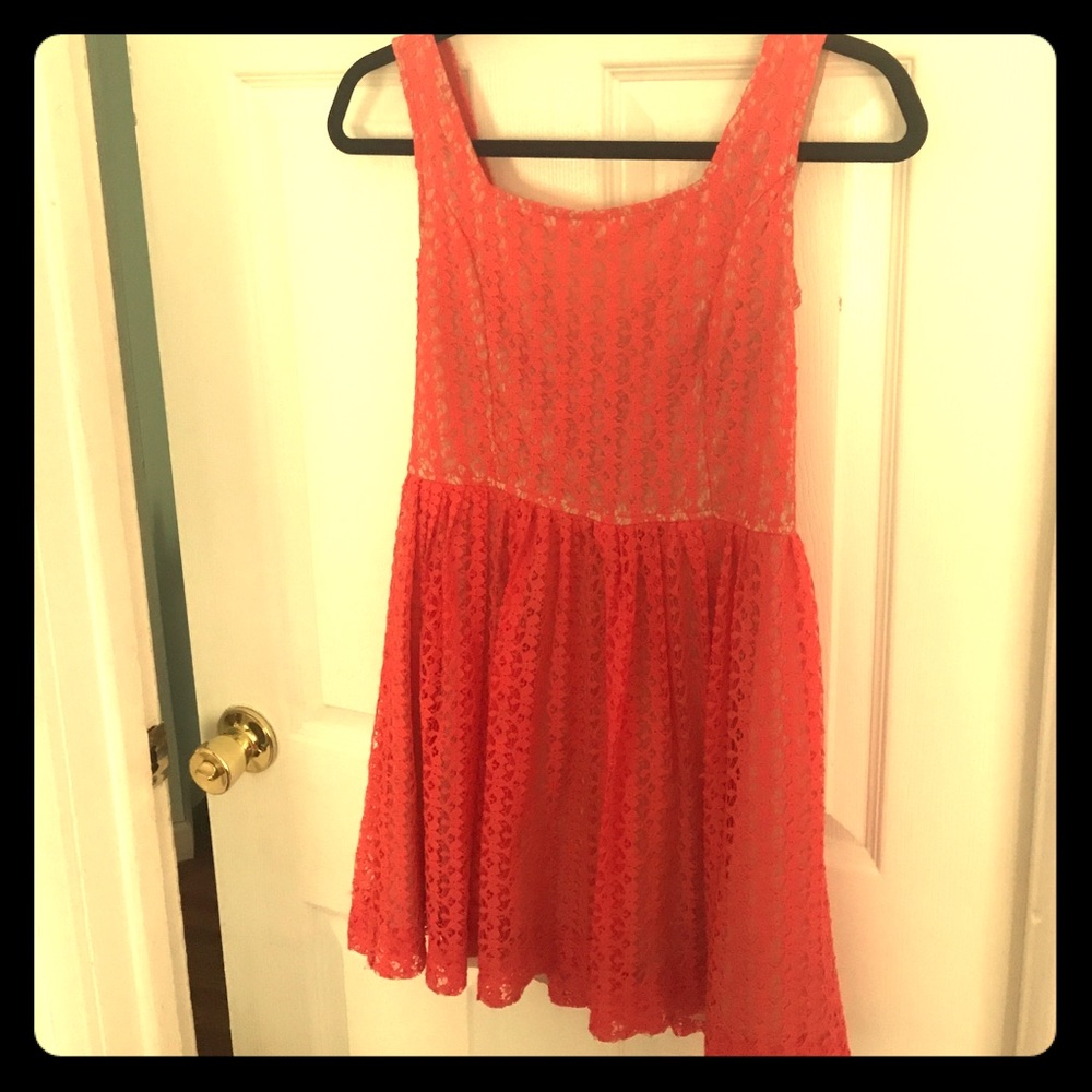 Coral summertime dress