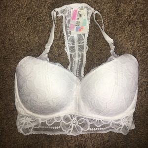 White VS Pink Lace Push-Up Bralette s (d-dd)