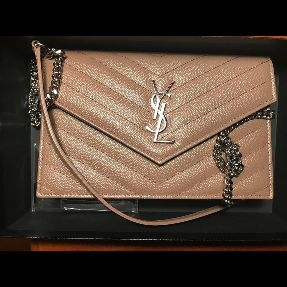 Yves Saint Laurent Fard chevron quilted small WOC