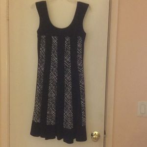 Black and white A line dress