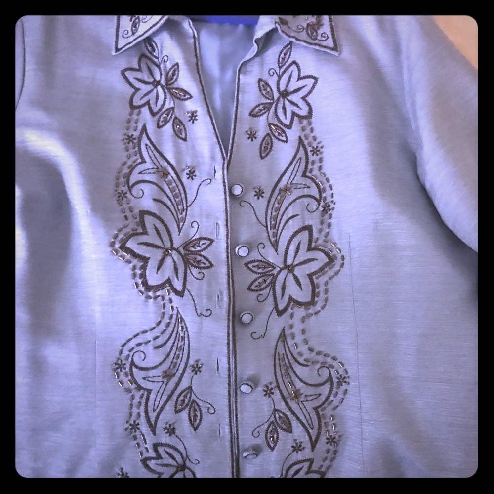 Dressy tailored jacket blouse