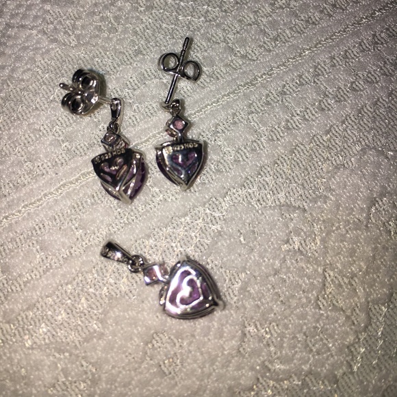 Gemstone pendant and earring set - Picture 4 of 4