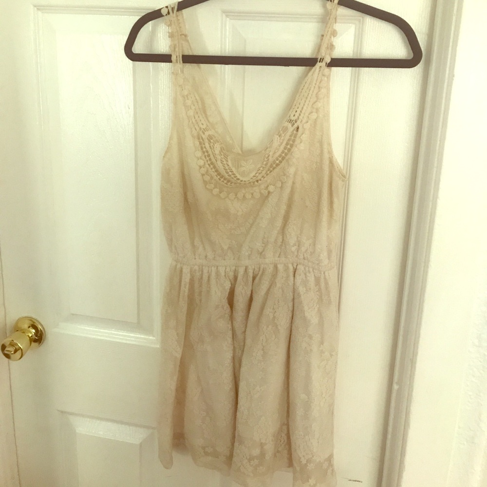 White/cashmere summer dress