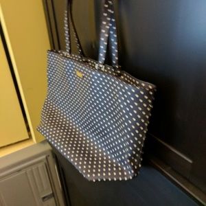 Kate Spade tote polka dot pattern blue