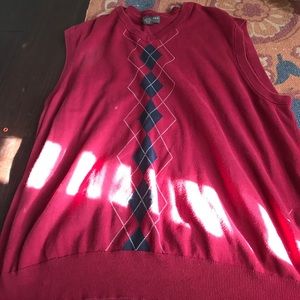 Red sweater vest