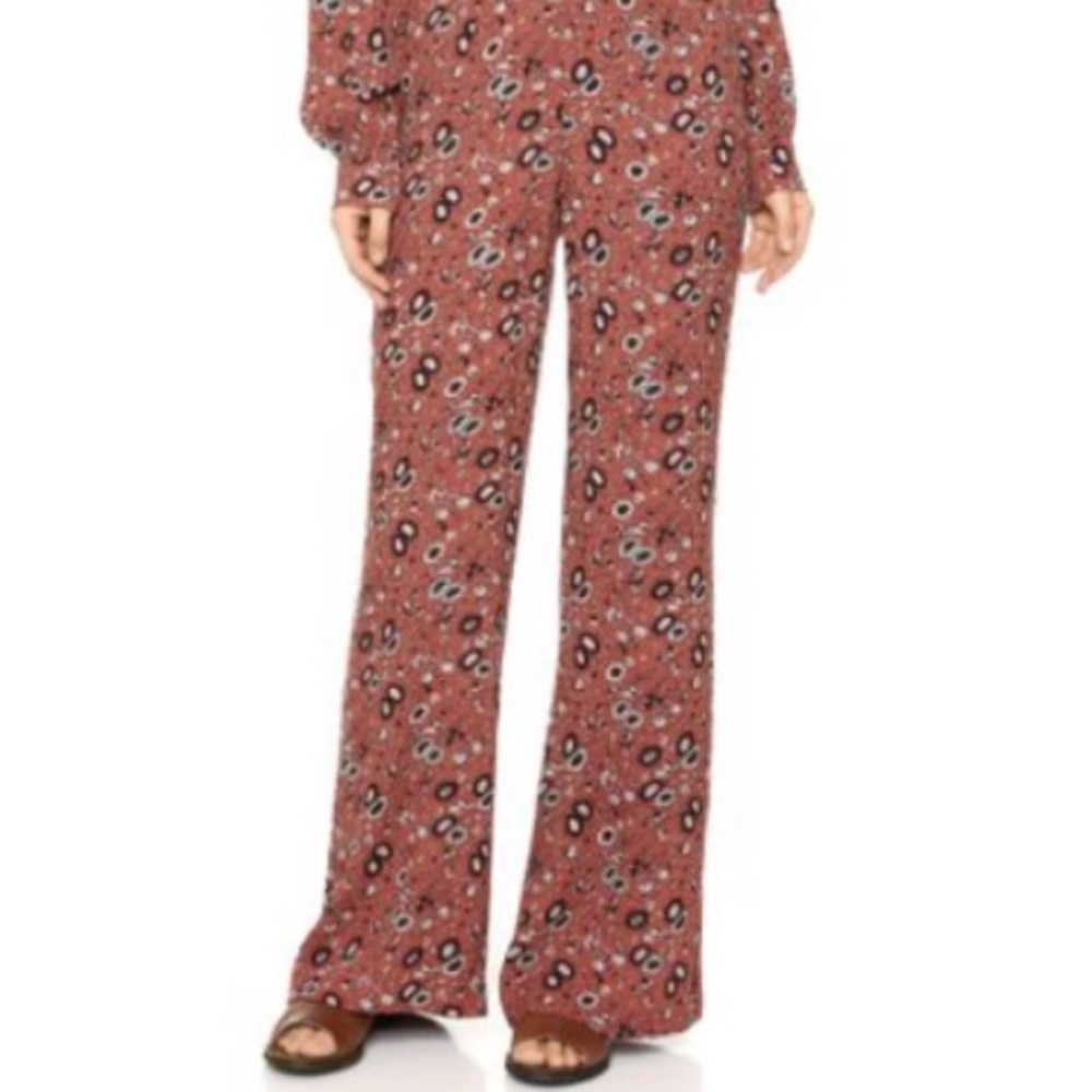 NWT Free People Rust Combo jumpsuit size 2 floral - Picture 2 of 5