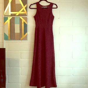 Maroon maxi dress