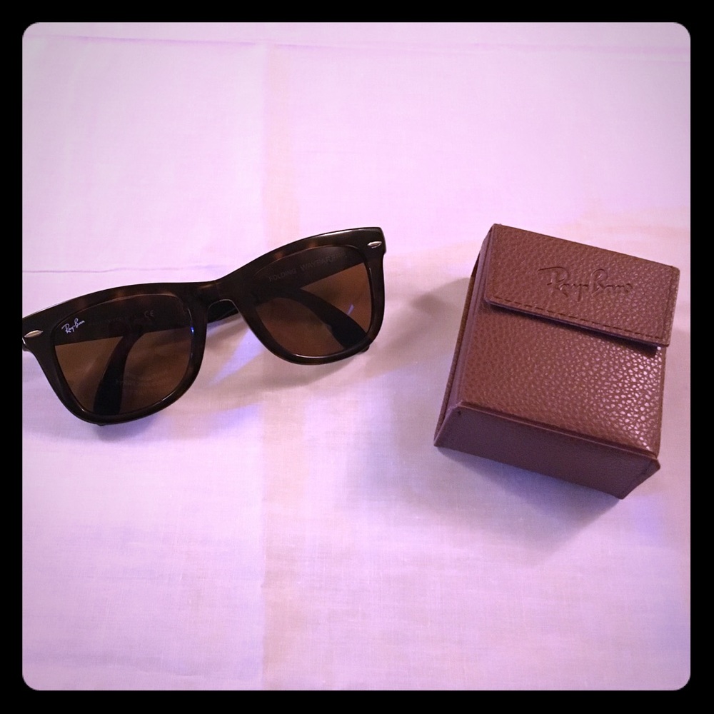 Ray-Ban Wayfarer Foldable Sunglasses, Tortoise