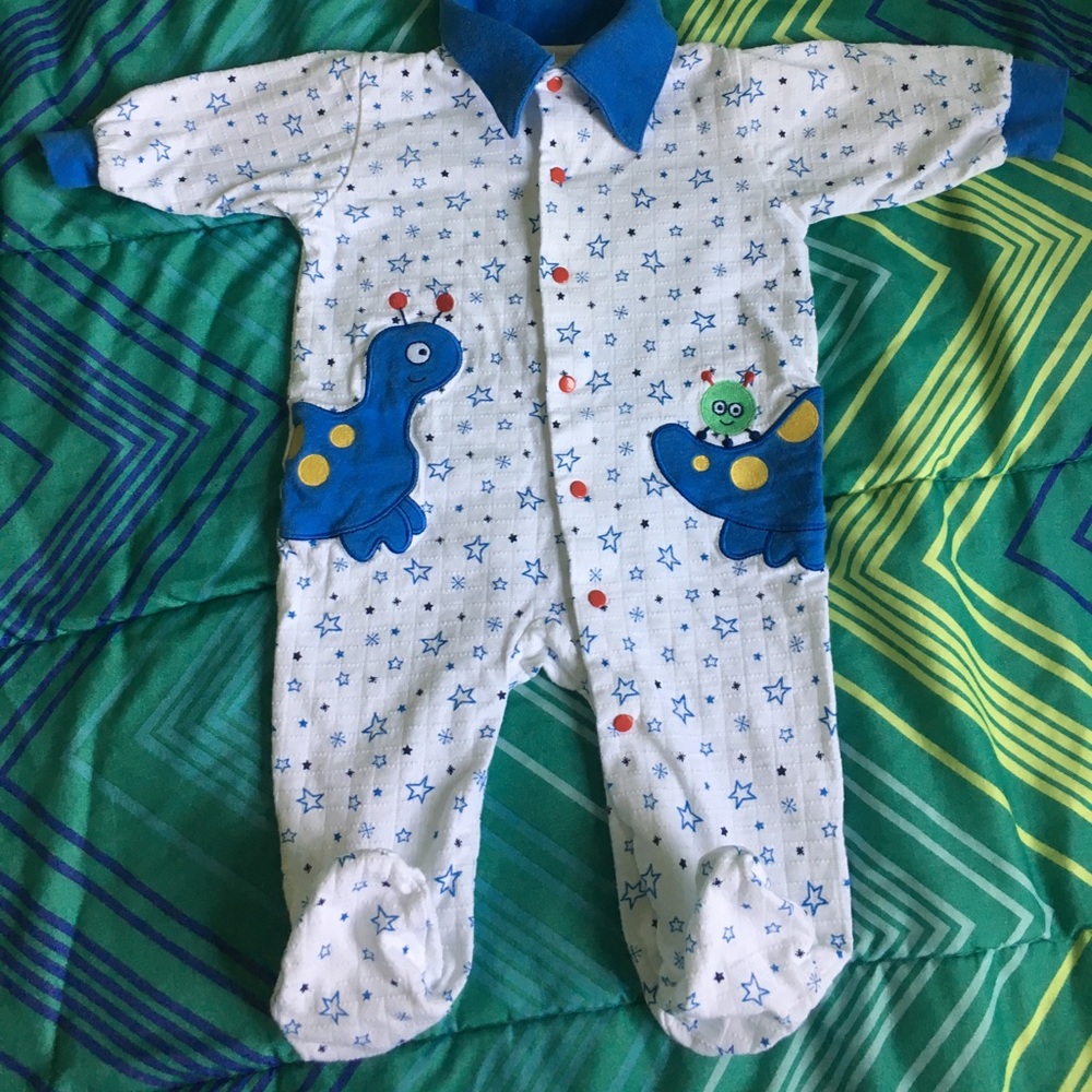 Small Steps. One Piece Outfit.  Size 0-3 Months.