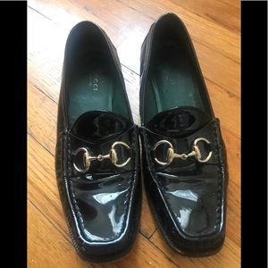 Gucci Black Patent Leather Loafers