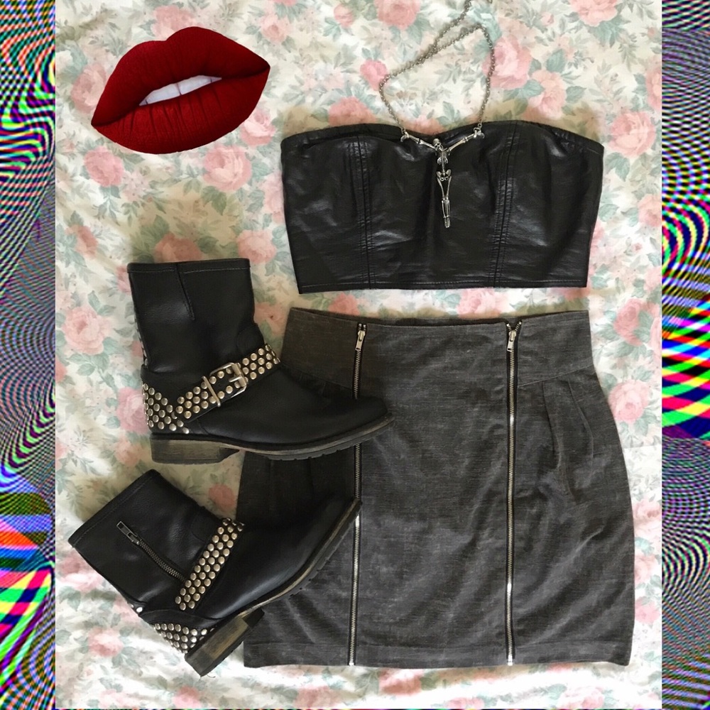 Sparkle & Fade (Urban Outfitters) faux leather top