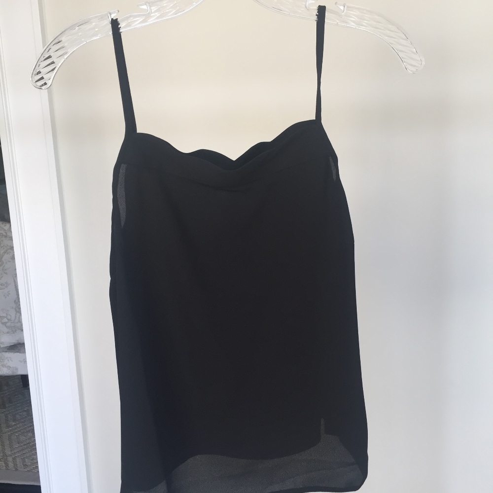 Sheer Black Tank Top with