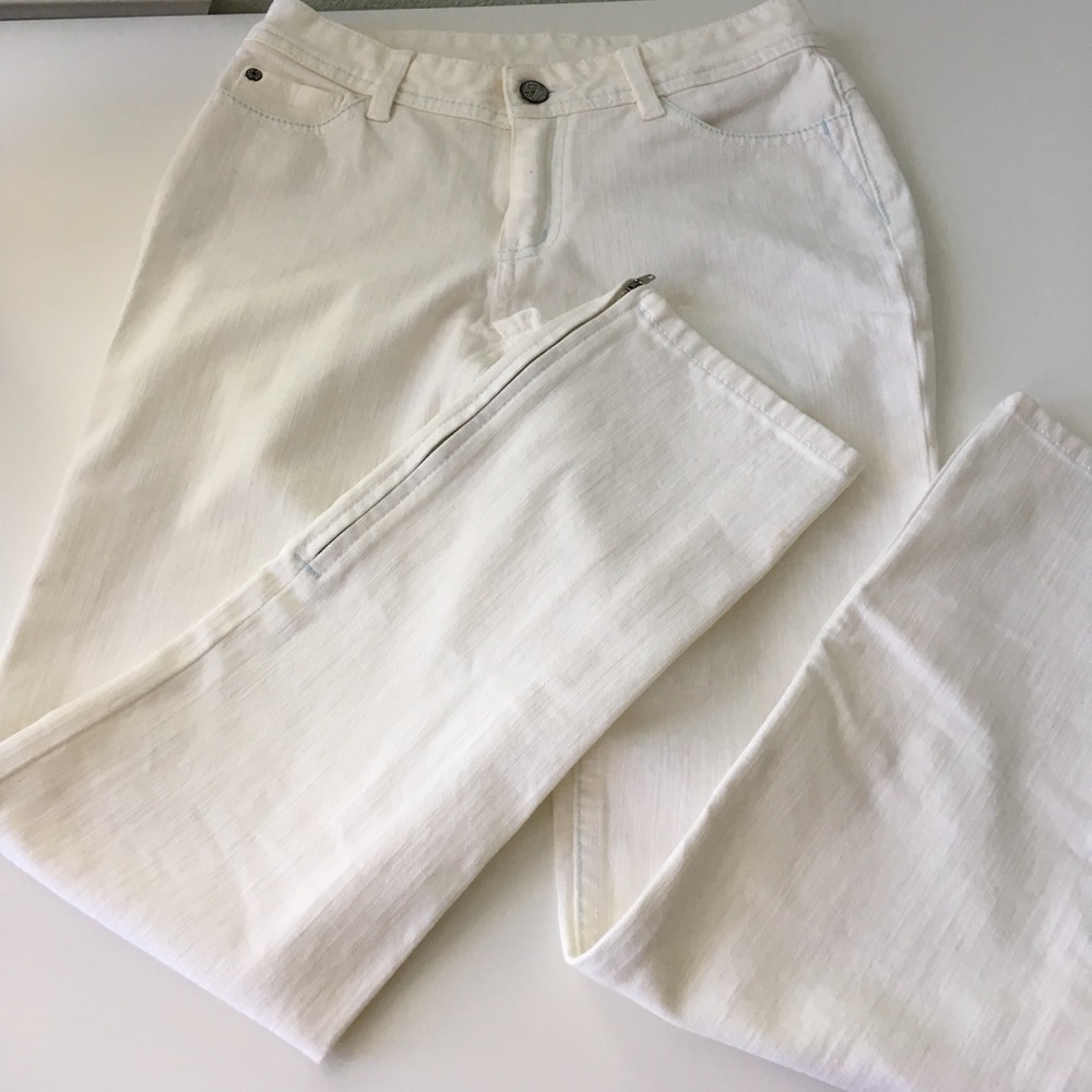 White Straight Leg Jeans