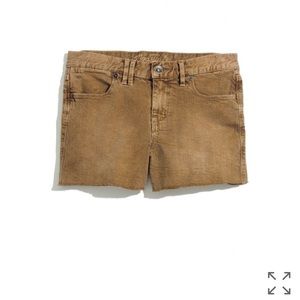 Madewell denim cutoff shorts in kraft brown