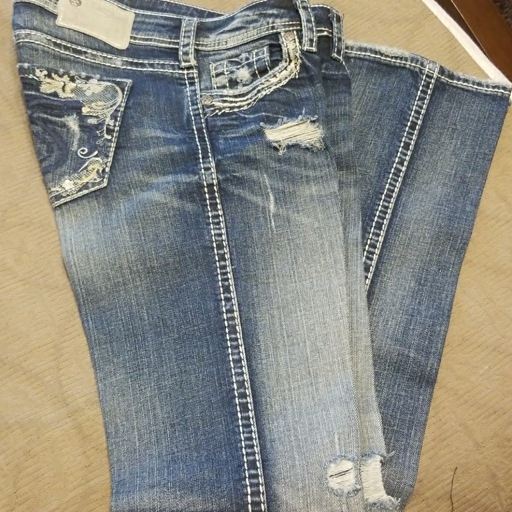 Silver bramd boot cut jeans