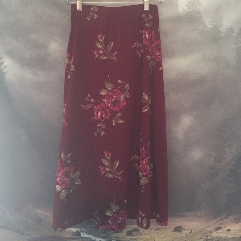 Floral midi skirt