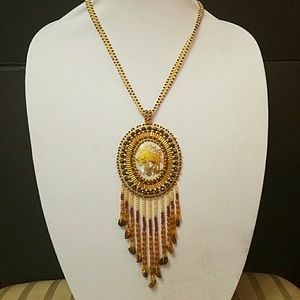 Handmade bead taurus zodiac sign necklace