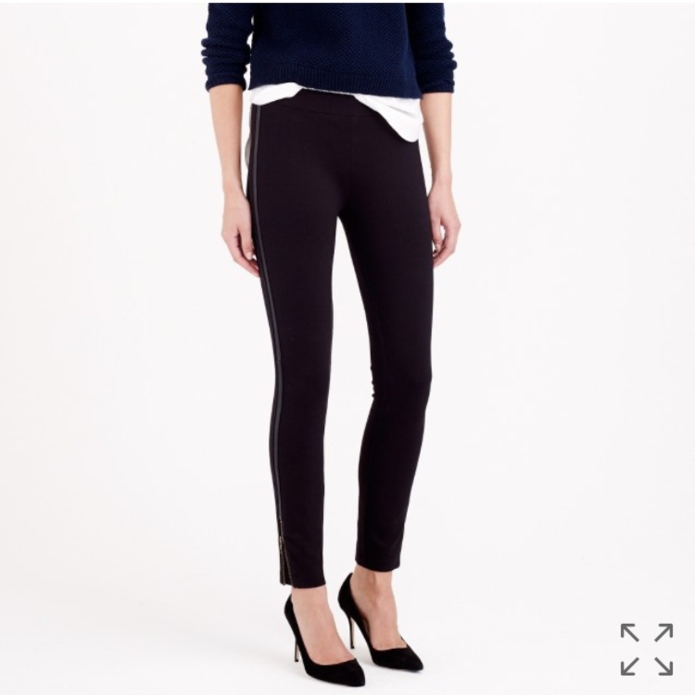 J. Crew pixie pant in leather stripe