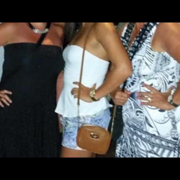 Set of three strapless Express peplum shirts. - Picture 2 of 2