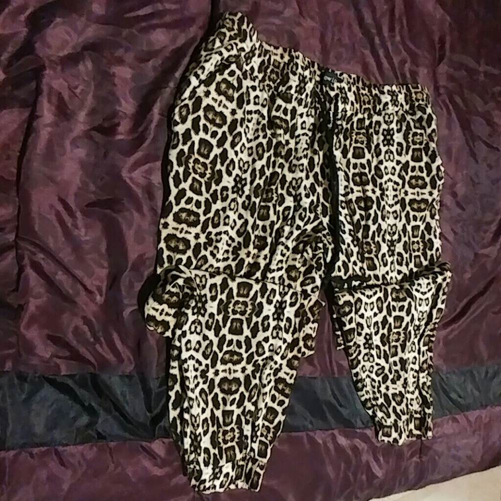 Leopard print pants