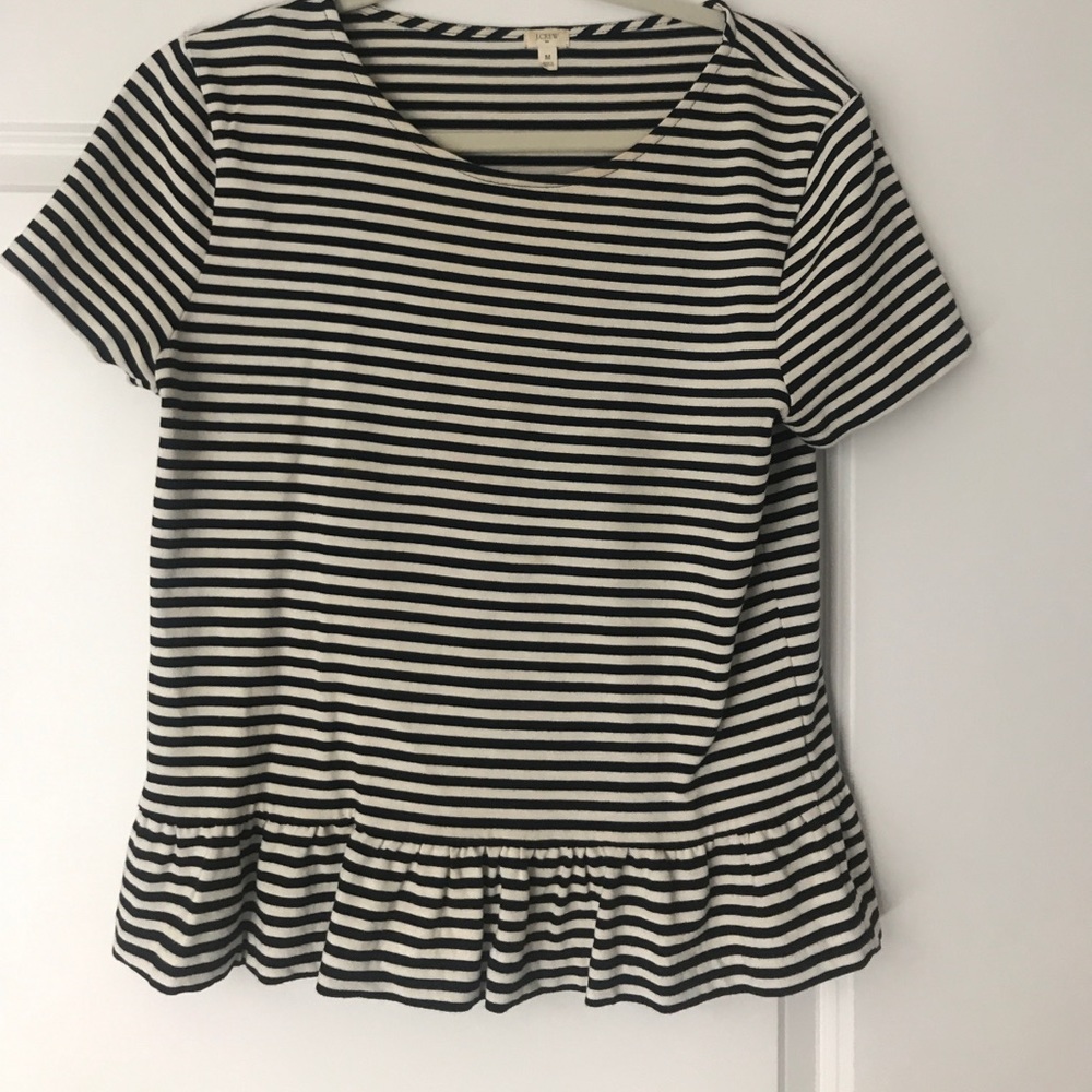 Striped peplum top