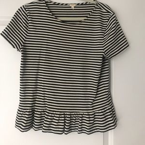 Striped peplum top