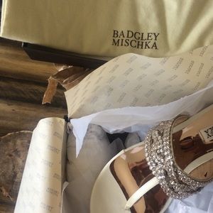 Badgley Mischka Trent Flat Sandal 7.5 NEW