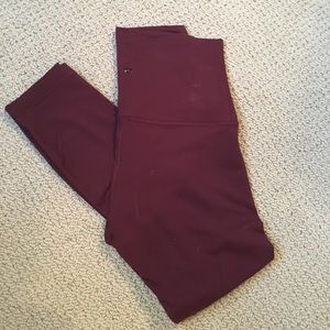 Lululemon size 8 high times pants in burgundy