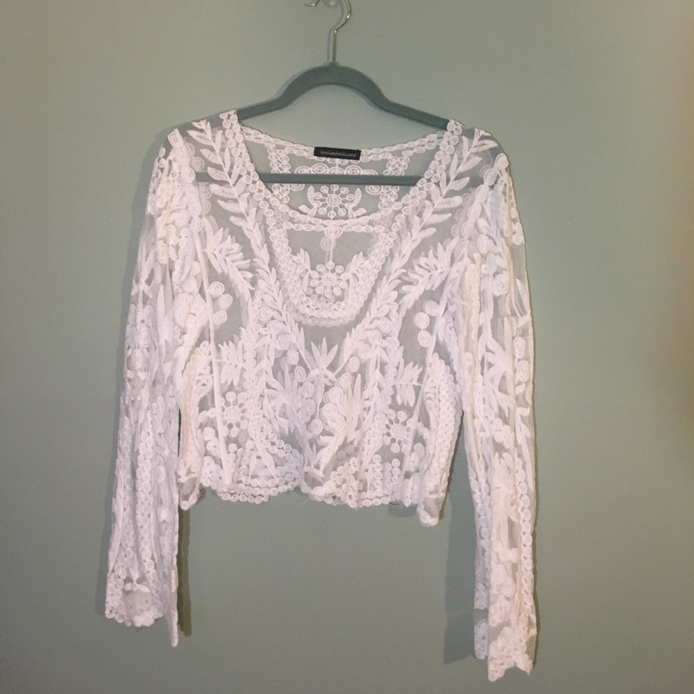 Sheer lace top