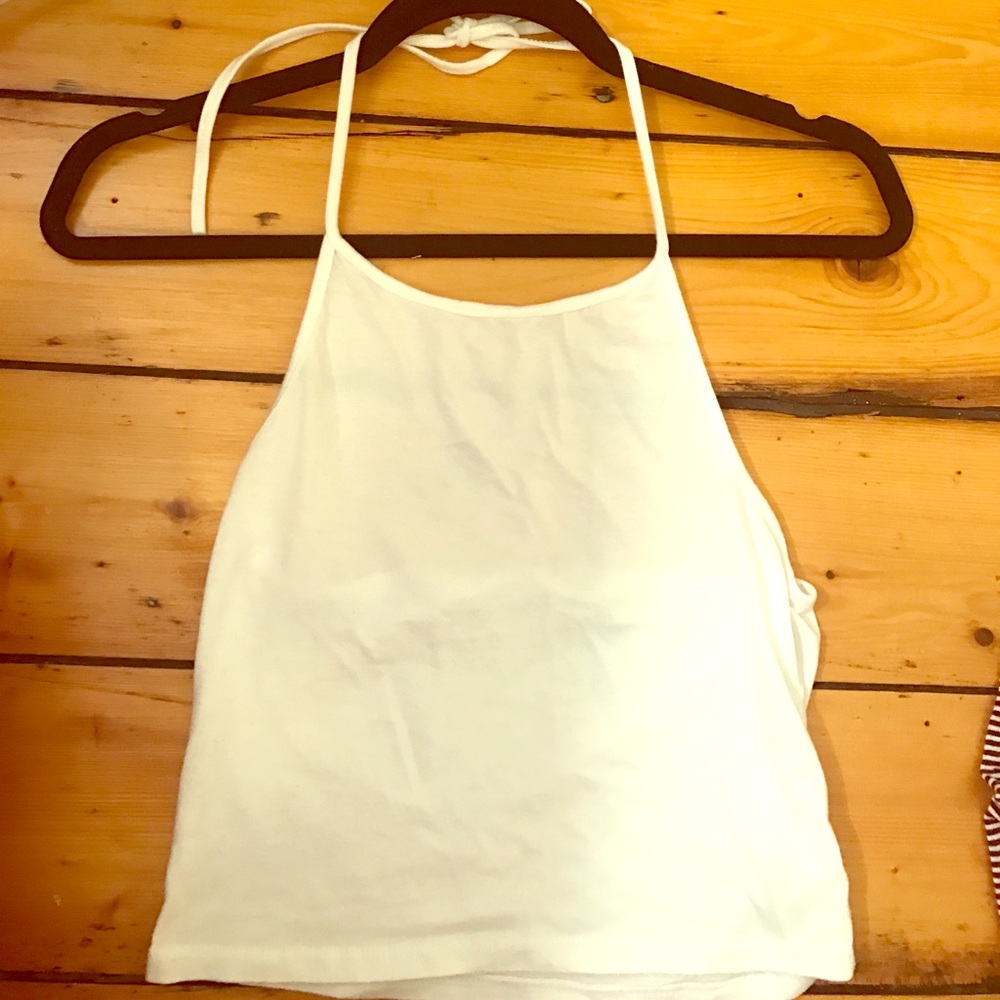 White halter top