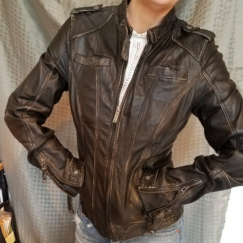 Pepe Jeans London leather jacket