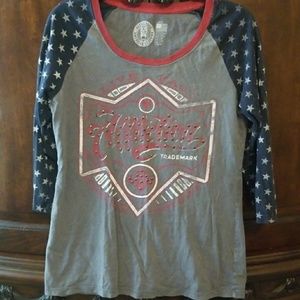 Affliction 3/4" sleeve top