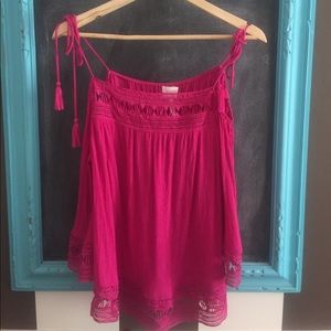 Pink off the shoulder top