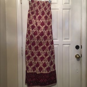 Long maxi strapless dress