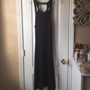 Navy blue ribbed dress