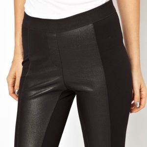 BCBG leather leggings.
