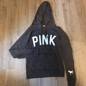 Small gray PINK by Victoria's Secret zip-up