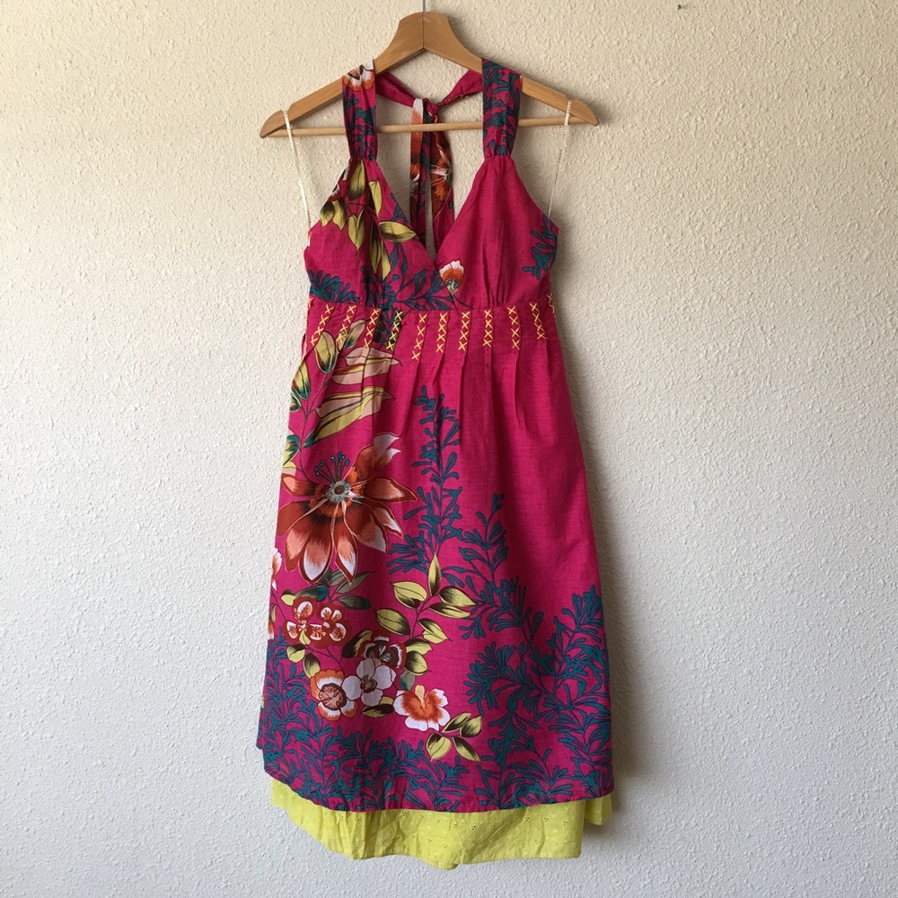 Aryeh Floral Halter Dress