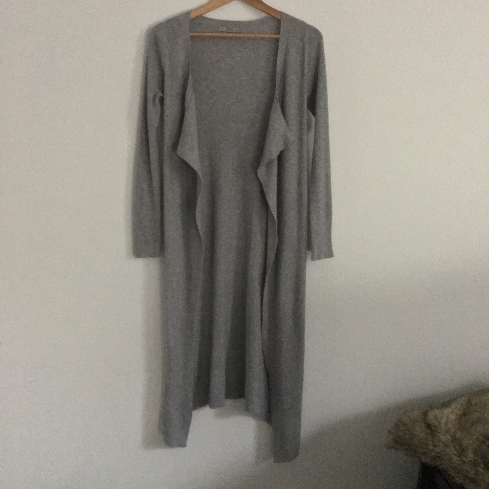 BERSHKA - LONG CARDIGAN/DUSTER, GREY ✨
