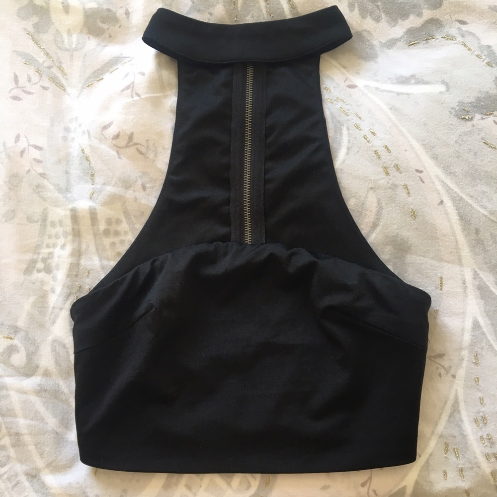 LF Black Choker Bra Top