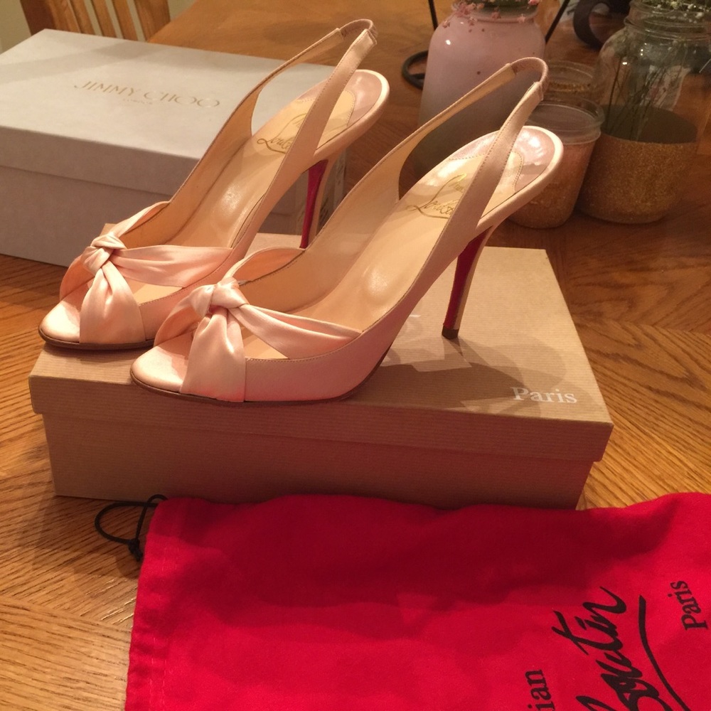 Blush Satin Christian Louboutins