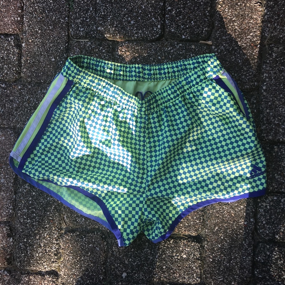 Adidas ClimaLite Yellow and Blue Shorts