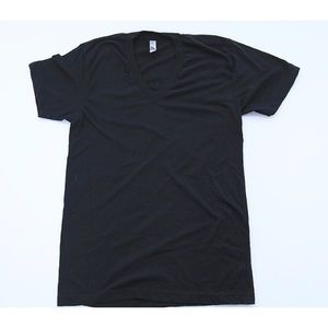 Unisex black American Apparel V Neck
