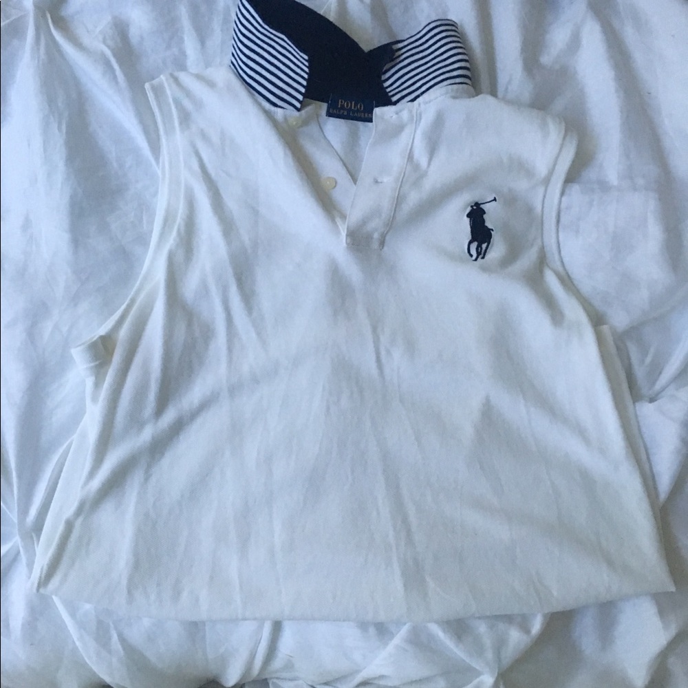 Women's polo tank top.